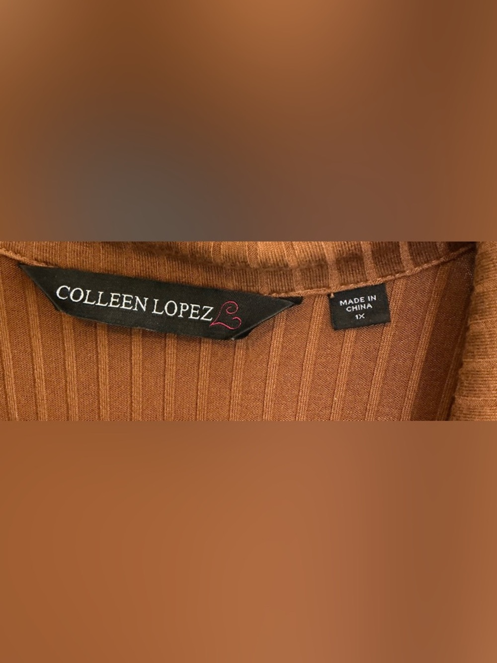 Colleen Lopez Ribbed Polo Shirt Dress - Brown - Picture 6 of 6